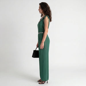 Tie-Shoulder Wide Leg Jumpsuit WHD0605175-S-250223