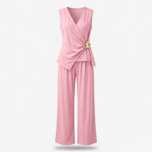 Wrap Buckle Wide Leg Jumpsuit WHD0605182-LF2537
