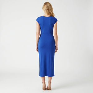 Ruched V-Neck Midi Dress WHD0605184-S-251118
