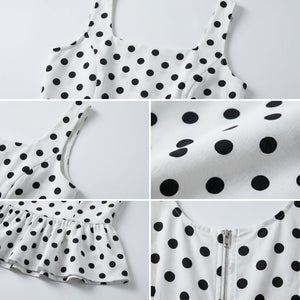 Polka Dot Peplum Top WHD0605188-S-26012127
