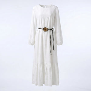 Belted White Shirt Dress WHD0605189-S-260128