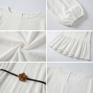 Belted White Shirt Dress WHD0605189-S-260128