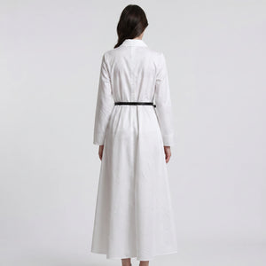 Belted White Shirt Dress WHD0605190-S-260127