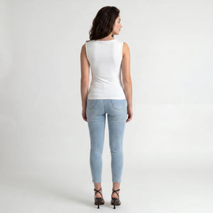 Draped Flower Detail Top WHD0605202-S-2512120