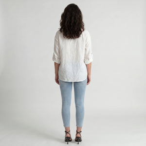 Floral Appliqué Button Shirt WHD0605207-S-250761-1