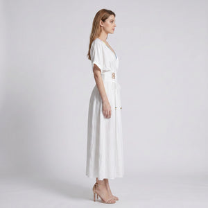 Embroidered V-Neck Maxi Dress WHD0605216-S-250260-1