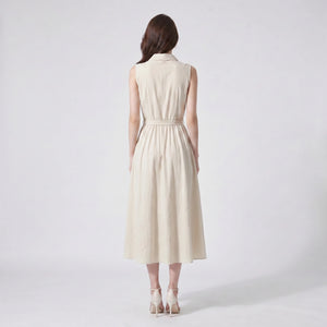 Ivory Belted Shirt Dress WHD0605217-S-2511112