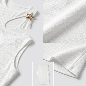 Starfish Cutout Textured Top WHD0605230-S-2511101