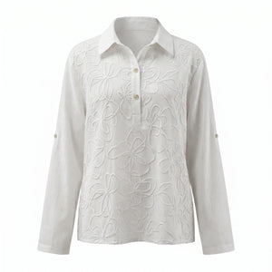 Floral Embroidered Sheer Blouse WHD0605234-S-250979-1