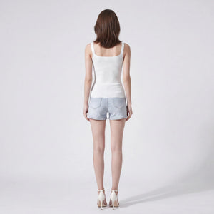 Floral Applique Ribbed Tank WHD0605302-S-260103