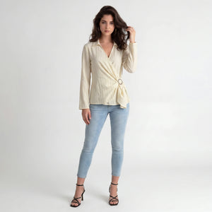 Wrap Ring Detail Blouse WHD0605310-S-251124