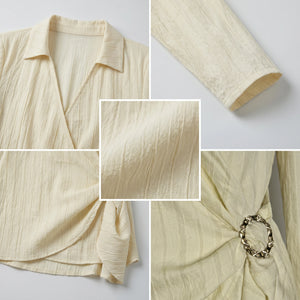 Wrap Ring Detail Blouse WHD0605310-S-251124