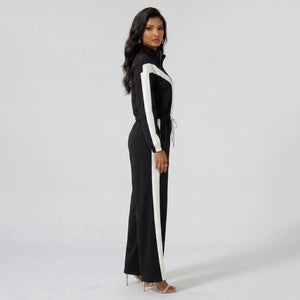 Colorblock Wide Leg Tracksuit WHD0605315-S-2512101