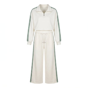 Stripe Half-Zip Lounge Set WHD0605316-S-2512105