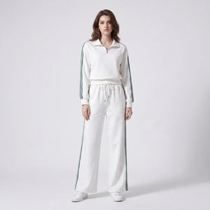 Stripe Half-Zip Lounge Set WHD0605316-S-2512105