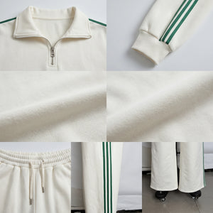 Stripe Half-Zip Lounge Set WHD0605316-S-2512105