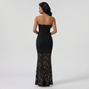Strapless Lace Maxi Dress WHD0605318-S-251228