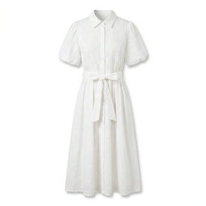 Eyelet Belted Shirt Dress WHD0605322-S-251191