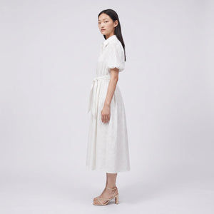 Eyelet Belted Shirt Dress WHD0605322-S-251191