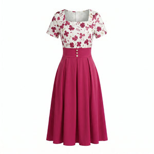 Clover Button Midi Dress WHD0605512-LF2549