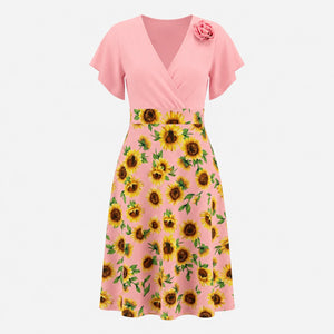 Sunflower Wrap Midi Dress WHD0605514-LF2533