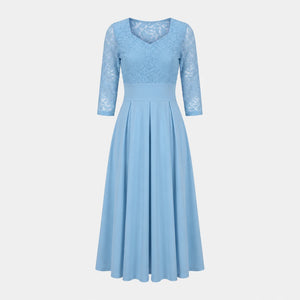 Lace Bodice Midi Dress WHD0605515-LF2539