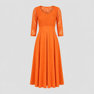 Lace Bodice Midi Dress WHD0605515-LF2539