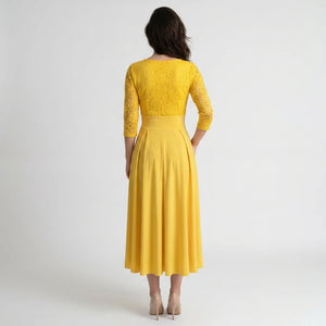 Lace Bodice Midi Dress WHD0605515-LF2539
