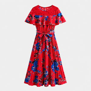 Floral Ruffle Midi Dress WHD0605519-LF2521
