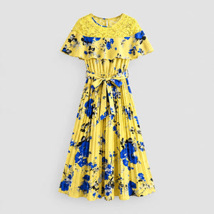Floral Ruffle Midi Dress WHD0605519-LF2521