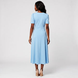 Draped Brooch Midi Dress WHD0605520-LF2538