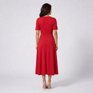 Rhinestone Button Midi Dress WHD0605522-LF2540