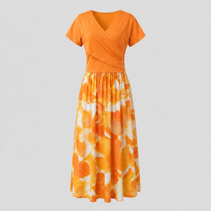 Wrap Top Floral Skirt Set WHD0605523-LF2548