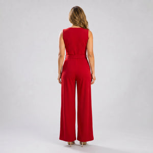 Belted Wide Leg Jumpsuit WHD0605525-LF2513