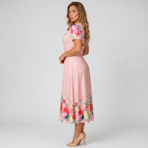Floral Belted Midi Dress WHD0605530-LF2509