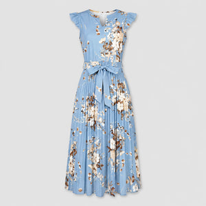 Floral Tie-Waist Midi Dress WHD0605533-LF2318
