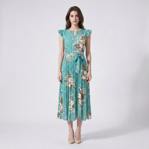 Floral Tie-Waist Midi Dress WHD0605533-LF2318