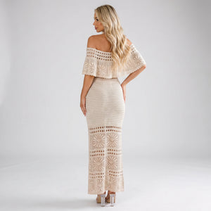 Ivory Crochet Skirt Set WHD0606007