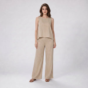 Crochet Back Wide Leg Set WHD0606008