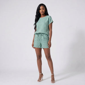 Mint Linen Short Set WHD0606009