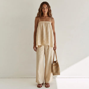 Linen-Look Cami Pants Set WHD0606015