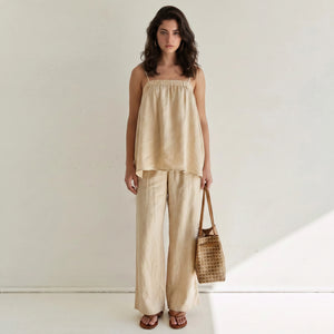 Linen-Look Cami Pants Set WHD0606015