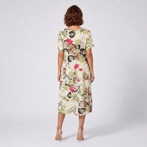 Tropical Floral Midi Dress WHD0606017