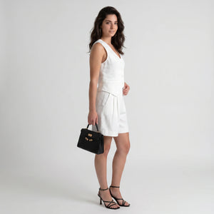 White Puff Sleeve Mini Dress WHD0606024