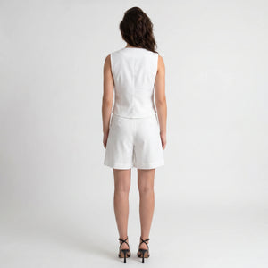 White Puff Sleeve Mini Dress WHD0606024