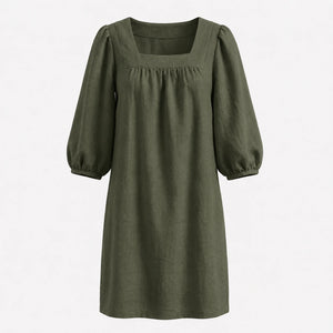 White Puff Sleeve Mini Dress WHD0606025