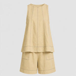 Contrast Stitch Short Set WHD0606029