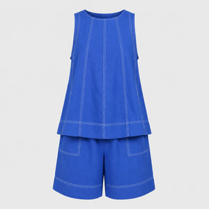 Contrast Stitch Short Set WHD0606029