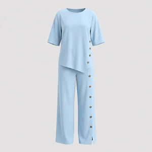 Side Button Wide Leg Set WHD0606031