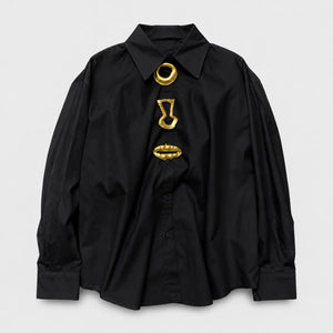 Gold Detail White Shirt WHD0606039